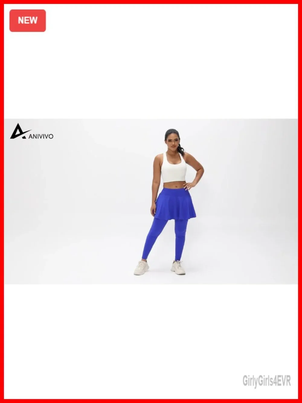 Women's Skirted Leggings with Pockets High Waisted Pleated Athletic Skort